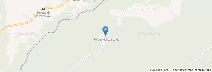 Mapa de ubicacion de Refuge du Luissalet en 스위스, Vaud, District D'Aigle, Gryon.