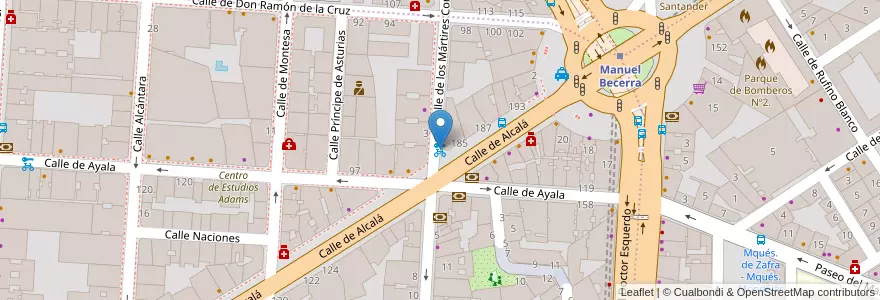 Mapa de ubicacion de 108. Mártires Concepcionistas en Spain, Community Of Madrid, Community Of Madrid, Área Metropolitana De Madrid Y Corredor Del Henares, Madrid.