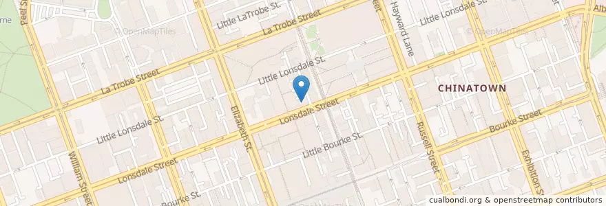 Mapa de ubicacion de Charming Spice Restaurant en 澳大利亚, 维多利亚州, City Of Melbourne.