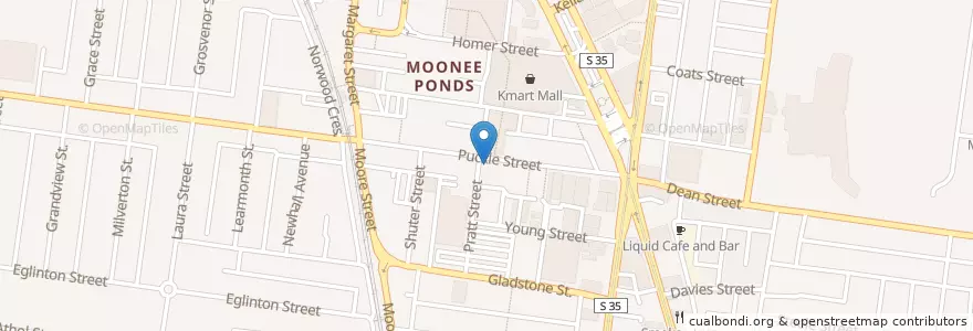 Mapa de ubicacion de Westpac en Australia, Victoria, City Of Moonee Valley.