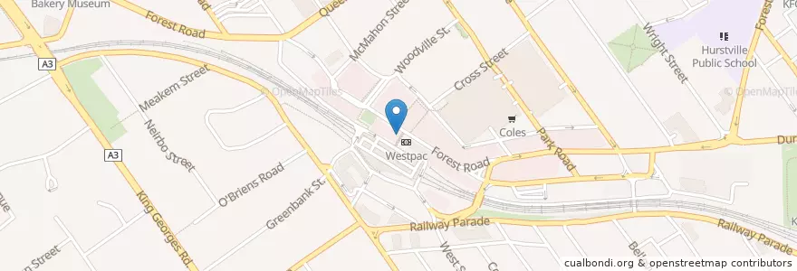 Mapa de ubicacion de Yu Star BBQ Restaurant en Australia, Nueva Gales Del Sur, Georges River Council, Sydney.