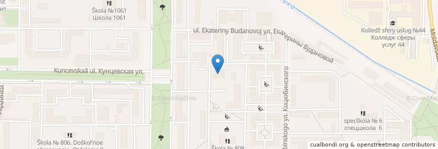 Mapa de ubicacion de Детский сад №2069 en روسيا, Центральный Федеральный Округ, Москва, Западный Административный Округ, Район Кунцево.