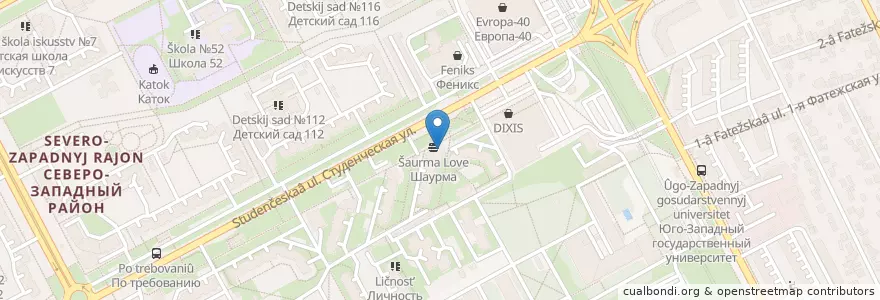Mapa de ubicacion de Piaf en Rússia, Distrito Federal Central, Oblast De Kursk, Курский Район, Городской Округ Курск.