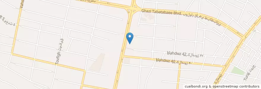 Mapa de ubicacion de کتابخانه شهید ربانی en Iran, Razavi-Chorasan, شهرستان مشهد, مشهد, بخش مرکزی شهرستان مشهد.