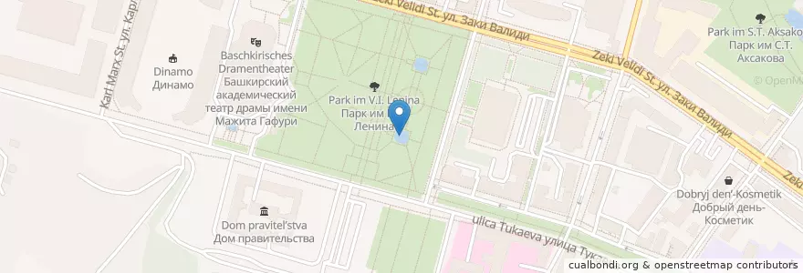 Mapa de ubicacion de Южный фонтан en Rusland, Приволжский Федеральный Округ, Basjkirostan, Городской Округ Уфа.