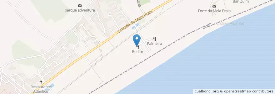 Mapa de ubicacion de Berlim en Portugal, Algarve, Algarve, Faro, Lagos, São Gonçalo De Lagos.