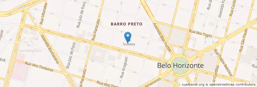 Mapa de ubicacion de Santander en Brazil, Southeast Region, Minas Gerais, Região Geográfica Intermediária De Belo Horizonte, Região Metropolitana De Belo Horizonte, Microrregião Belo Horizonte, Belo Horizonte.