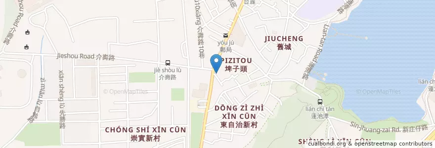 Mapa de ubicacion de 台灣基督長老教會舊城教會 en Тайвань, Гаосюн, 左營區.