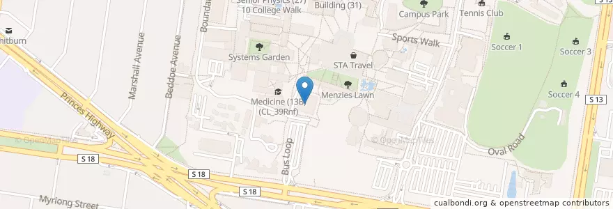Mapa de ubicacion de Law Library en Avustralya, Victoria, City Of Monash.