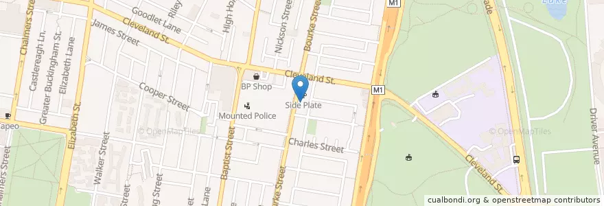 Mapa de ubicacion de Dentist On Bourke en Австралия, Новый Южный Уэльс, Council Of The City Of Sydney, Sydney.