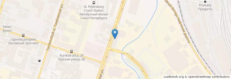 Mapa de ubicacion de Бистро en Russia, Northwestern Federal District, Leningrad Oblast, Saint Petersburg, Фрунзенский Район, Округ Волковское.