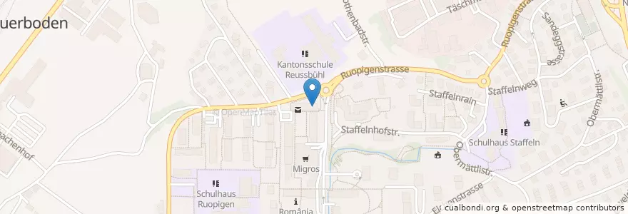 Mapa de ubicacion de Polizeiposten Littau / Reussbühl en Suisse, Lucerne, Luzern.
