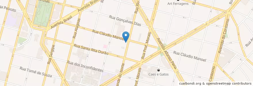 Mapa de ubicacion de Alex Fabianni en ブラジル, 南東部地域, ミナス ジェライス, Região Geográfica Intermediária De Belo Horizonte, Região Metropolitana De Belo Horizonte, Microrregião Belo Horizonte, ベロオリゾンテ.