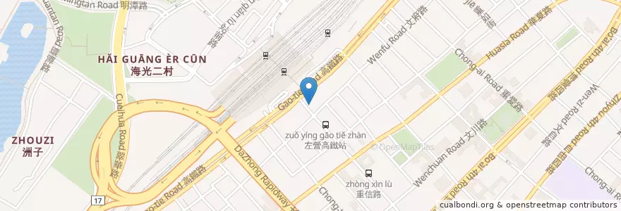 Mapa de ubicacion de 三信商業銀行 en Taiwan, Kaohsiung, 左營區.