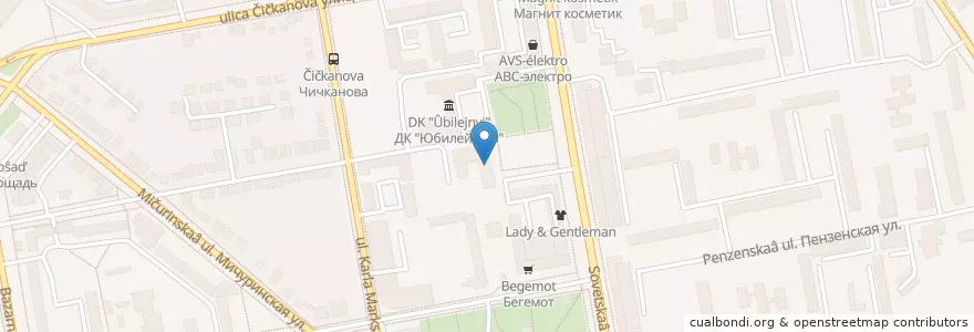 Mapa de ubicacion de Наместник en Rusia, Distrito Federal Central, Óblast De Tambov, Тамбовский Район, Городской Округ Тамбов.