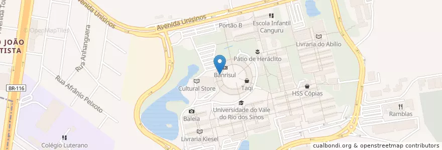 Mapa de ubicacion de Sicredi en Brasilien, Süden, Rio Grande Do Sul, Região Metropolitana De Porto Alegre, Região Geográfica Intermediária De Porto Alegre, Região Geográfica Imediata De Novo Hamburgo - São Leopoldo, São Leopoldo.