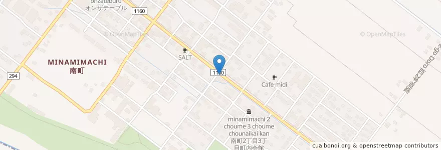 Mapa de ubicacion de Omusubi en اليابان, محافظة هوكايدو, 上川総合振興局, 上川郡(石狩国), 東川町.