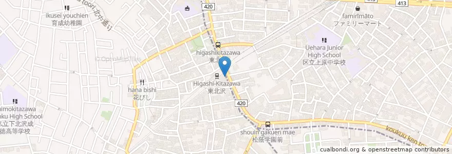Mapa de ubicacion de 森谷歯科医院 en Japón, Tokio, Setagaya, Shibuya.