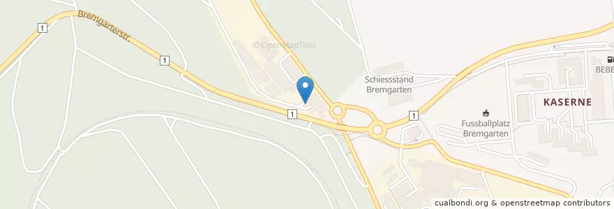 Mapa de ubicacion de Hunn en سوئیس, Aargau, Bezirk Bremgarten, Bremgarten (Ag).