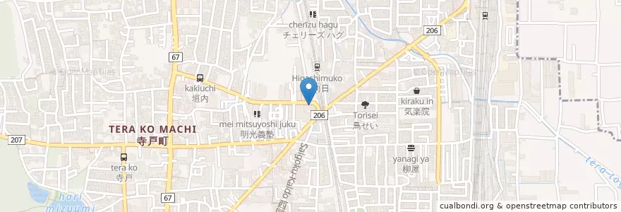 Mapa de ubicacion de りそな銀行 en Jepun, 京都府, 向日市.