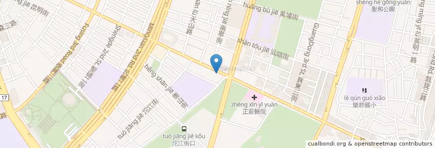 Mapa de ubicacion de 臺灣土地銀行 en Taiwan, Kaohsiung, Qianzhen District.