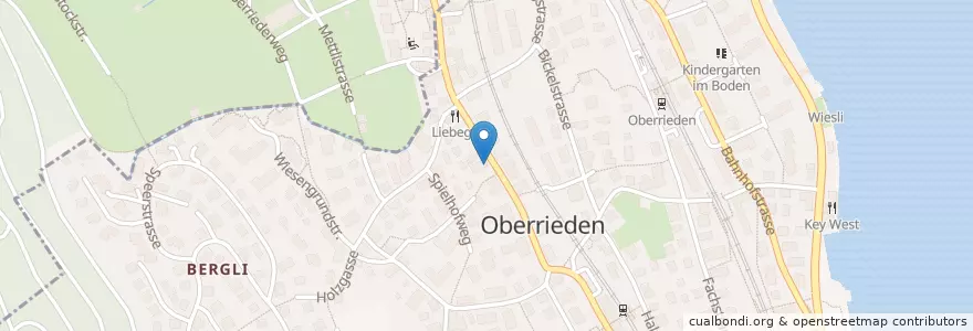 Mapa de ubicacion de Big Ben Pub en 스위스, 취리히, Bezirk Horgen, Oberrieden.