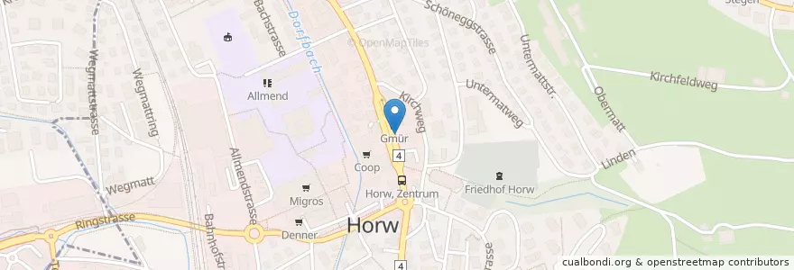 Mapa de ubicacion de PaVino en Schweiz/Suisse/Svizzera/Svizra, Luzern, Horw.