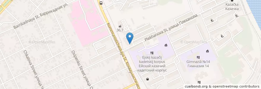 Mapa de ubicacion de Апрель en روسيا, منطقة فيدرالية جنوبية, منطقة كراسنودار, Ейский Район, Ейское Городское Поселение.