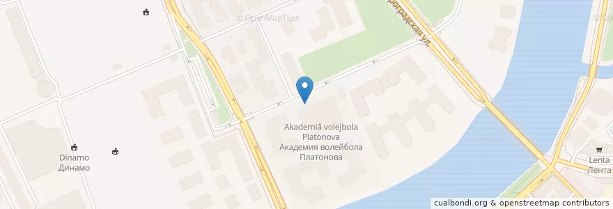 Mapa de ubicacion de Арена en Russia, Northwestern Federal District, Leningrad Oblast, Saint Petersburg, Petrogradsky District, Округ Чкаловское.