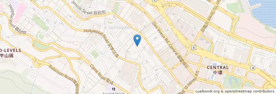 Mapa de ubicacion de 王府 Wang Fu en 中国, 広東省, 香港, 香港島, 新界, 中西區 Central And Western District.