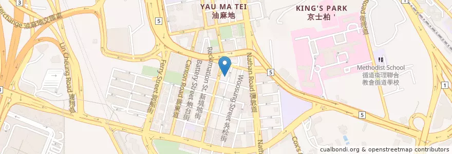 Mapa de ubicacion de Tao Lee Yuen en China, Guangdong, Hong Kong, Kowloon, New Territories, Yau Tsim Mong District.