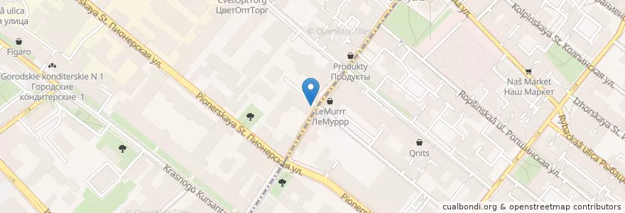 Mapa de ubicacion de Атмосфера en Russia, Northwestern Federal District, Leningrad Oblast, Saint Petersburg, Petrogradsky District, Округ Чкаловское, Петровский Округ.