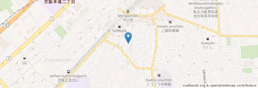 Mapa de ubicacion de 寺内さくら保育園 en Япония, Осака, 守口市.