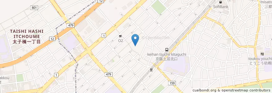 Mapa de ubicacion de 守居神社 en Japon, Préfecture D'Osaka, Moriguchi, 大阪市, 旭区.