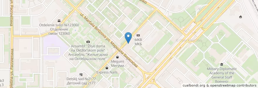 Mapa de ubicacion de 36,6 en Rusia, Distrito Federal Central, Москва, Северо-Западный Административный Округ, Район Щукино.