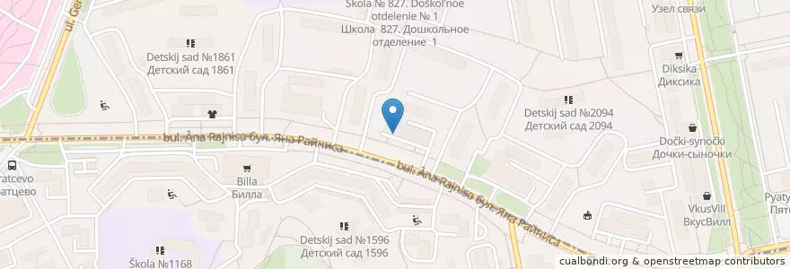 Mapa de ubicacion de Отделение связи №125373 en Россия, Центральный Федеральный Округ, Москва, Северо-Западный Административный Округ.