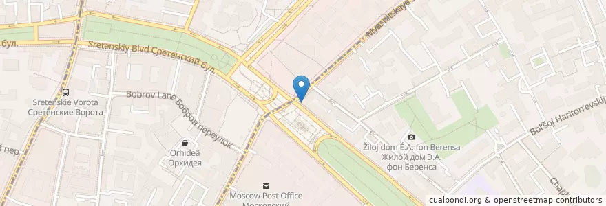 Mapa de ubicacion de Макдоналдс en Rússia, Distrito Federal Central, Москва, Центральный Административный Округ, Красносельский Район.