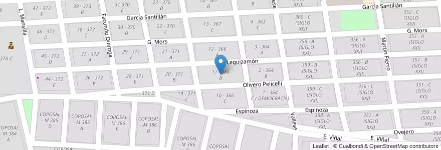 Mapa de ubicacion de 11 - 366 B en Argentinië, Salta, Capital, Municipio De Salta, Salta.