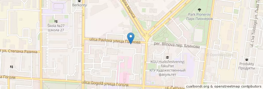 Mapa de ubicacion de Курскпромбанк en Russland, Föderationskreis Zentralrussland, Oblast Kursk, Курский Район, Городской Округ Курск.