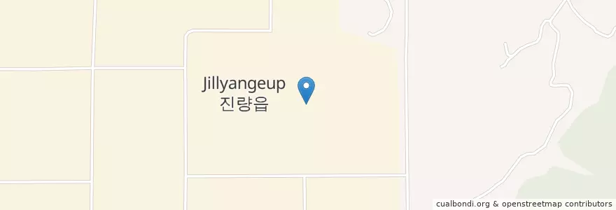 Mapa de ubicacion de 진량읍 en Korea Selatan, Gyeongsang Utara, 경산시, 진량읍.
