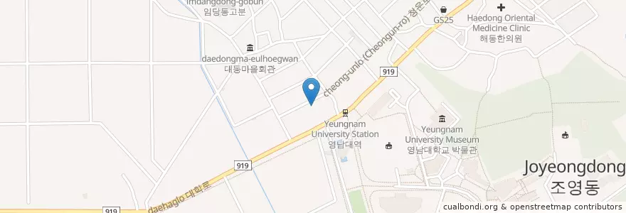 Mapa de ubicacion de 북부동 en Corea Del Sud, Nord Gyeongsang, 경산시, 북부동.