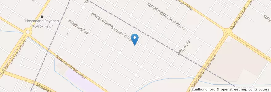 Mapa de ubicacion de شهر قوچان en Iran, Khorassan Ravazi, شهرستان قوچان, بخش مرکزی شهرستان قوچان, شهر قوچان.
