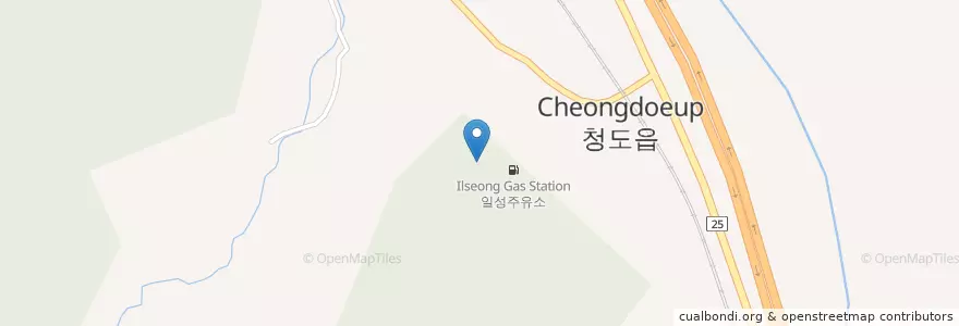 Mapa de ubicacion de 청도읍 en کره جنوبی, جئونسانگبوک-دو, 청도군, 청도읍.