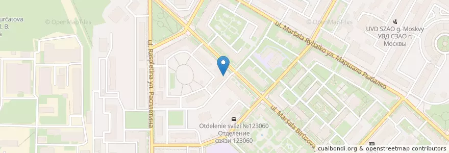 Mapa de ubicacion de СМП Банк en Russia, Distretto Federale Centrale, Москва, Северо-Западный Административный Округ, Район Щукино.