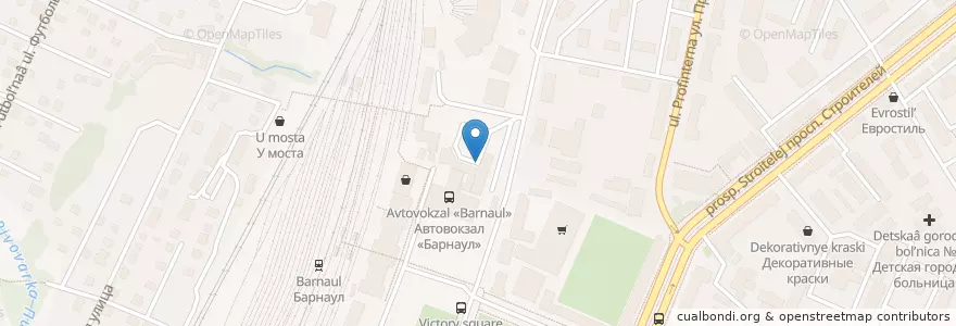 Mapa de ubicacion de Автовокзал «Барнаул» en Russia, Siberian Federal District, Altai Krai, Городской Округ Барнаул.