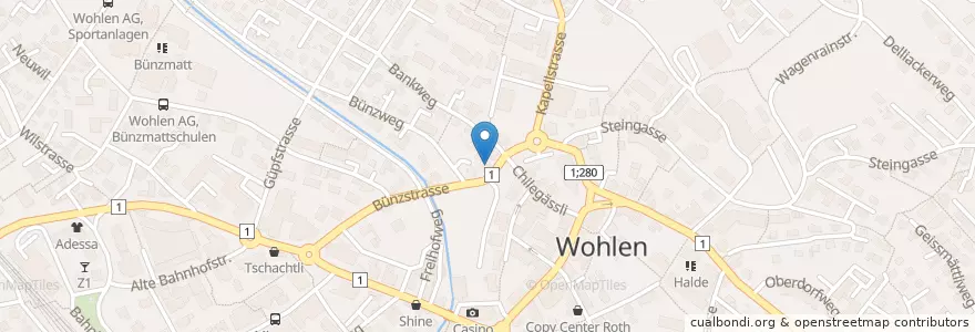Mapa de ubicacion de Piccadilly en Schweiz, Aargau, Bezirk Bremgarten, Wohlen.