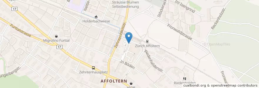 Mapa de ubicacion de Einkaufscenter ZH Affoltern en スイス, チューリッヒ, Bezirk Zürich, Zürich.