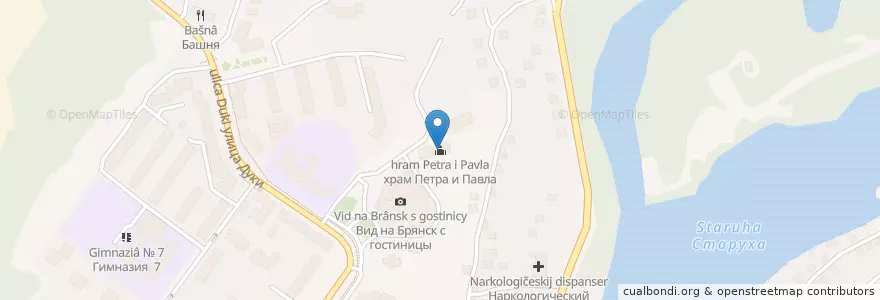 Mapa de ubicacion de храм Петра и Павла en Russia, Central Federal District, Bryansk Oblast, Bryansky District, Bryansk.