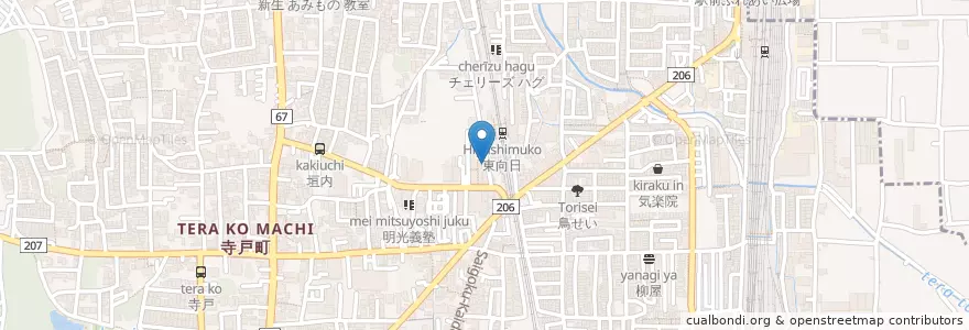 Mapa de ubicacion de かおり鍼灸接骨院 en Giappone, Prefettura Di Kyoto, 向日市.