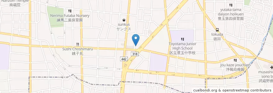 Mapa de ubicacion de ジョナサン en Jepun, 東京都, 中野区, 練馬区.